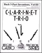 BACH THREE PART INVENTIONS #3 CLARINET TRIO cover